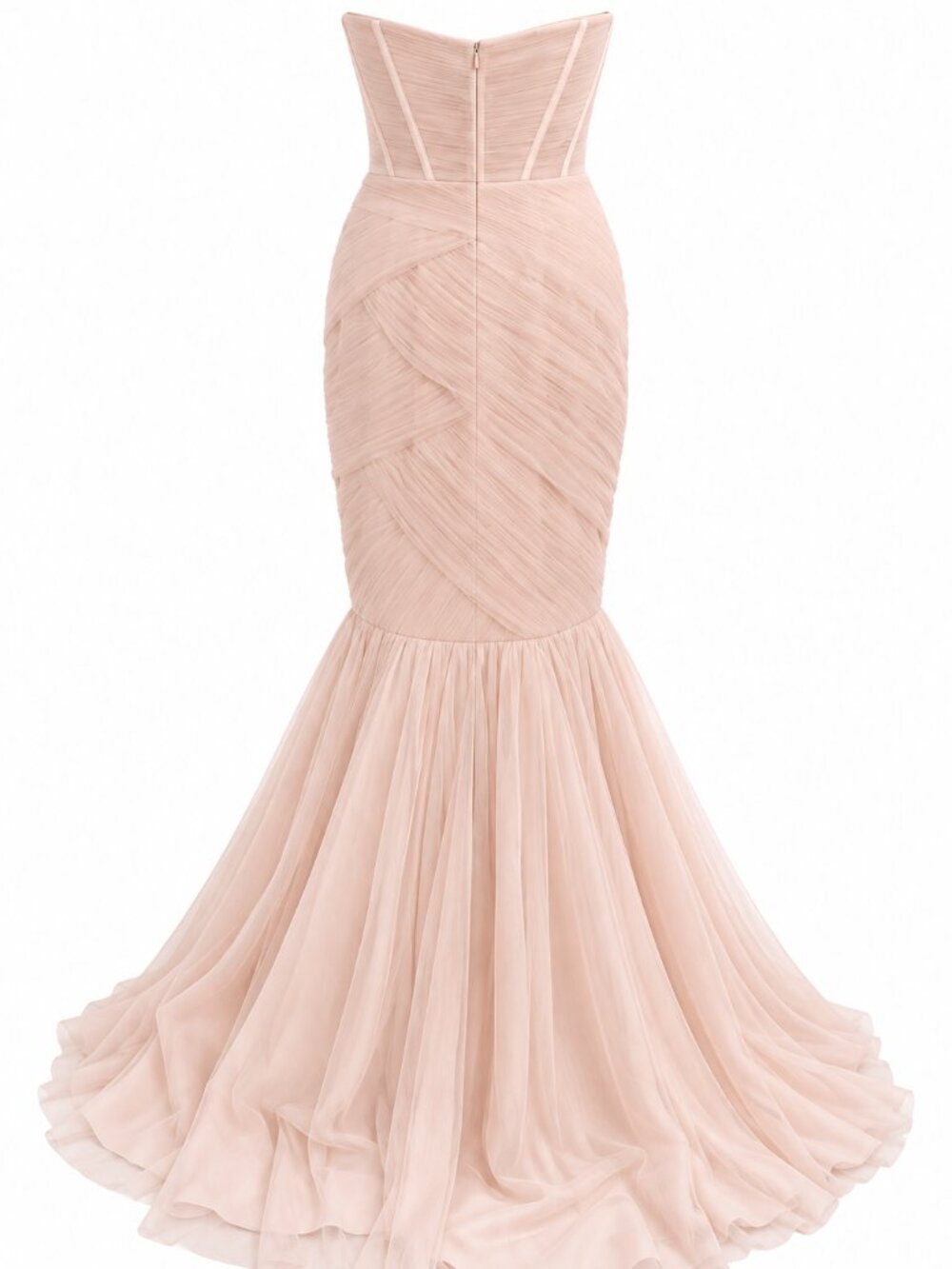 Monique Lhuillier Blush Pink Formal Bridesmaid Dress Size 10 NWT - Picture 3 of 7